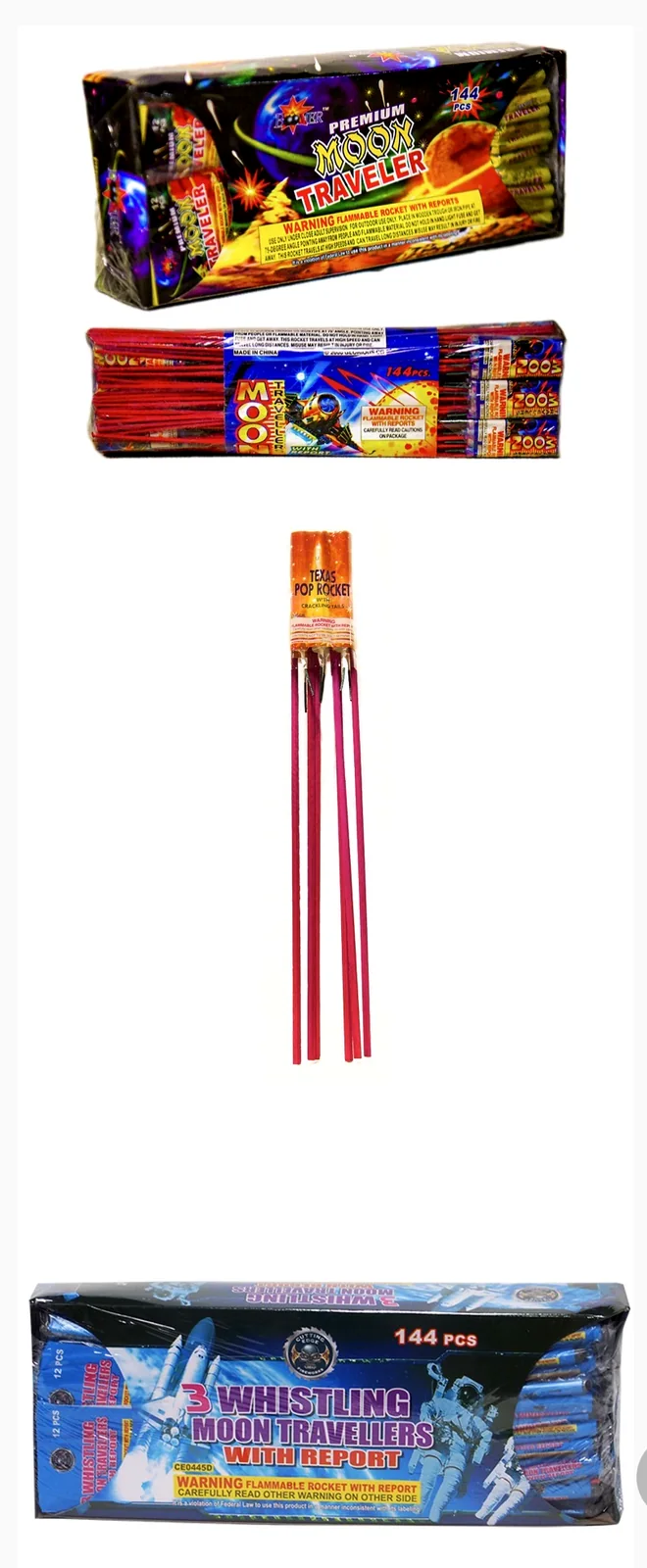 Assorted fireworks