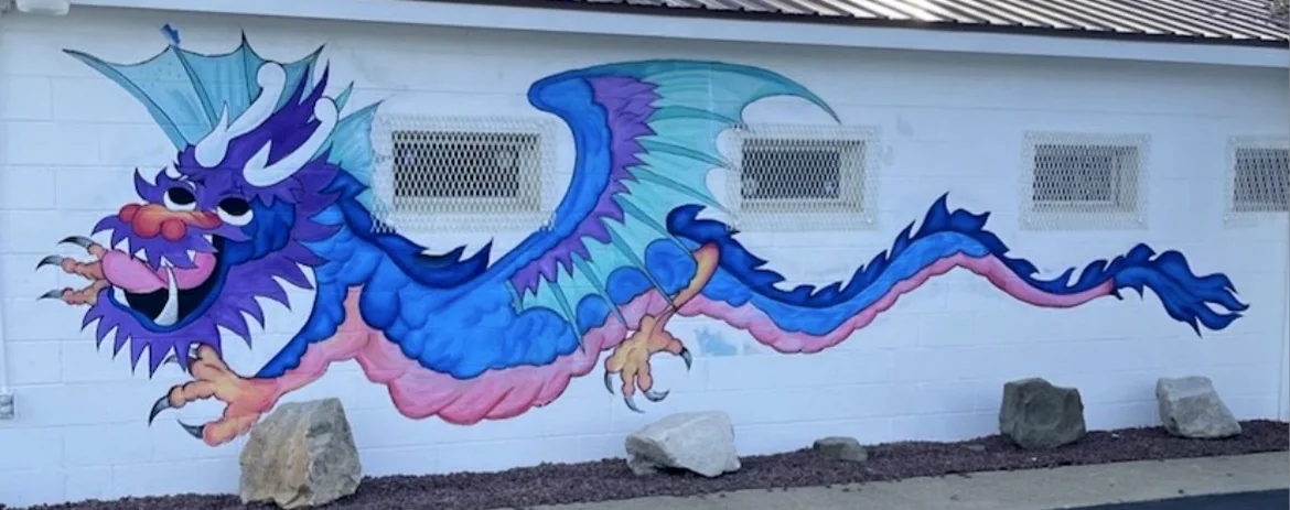 Dragon mural